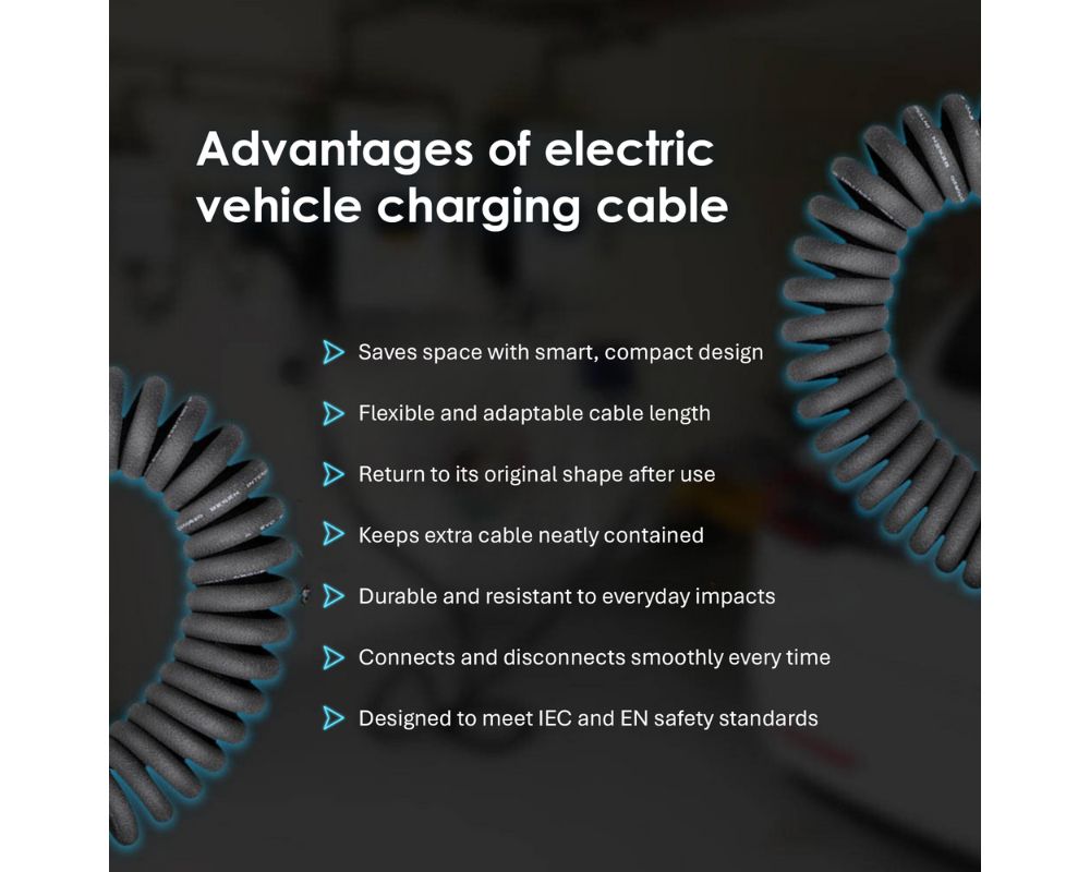 Advantages of Coiled Type 2 EV Charging Cable