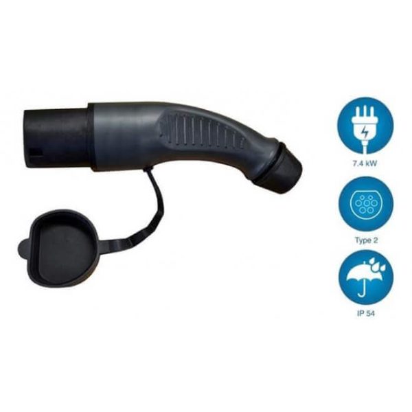 Type 2 Black Plug 7.4kw  - EVSE Australia